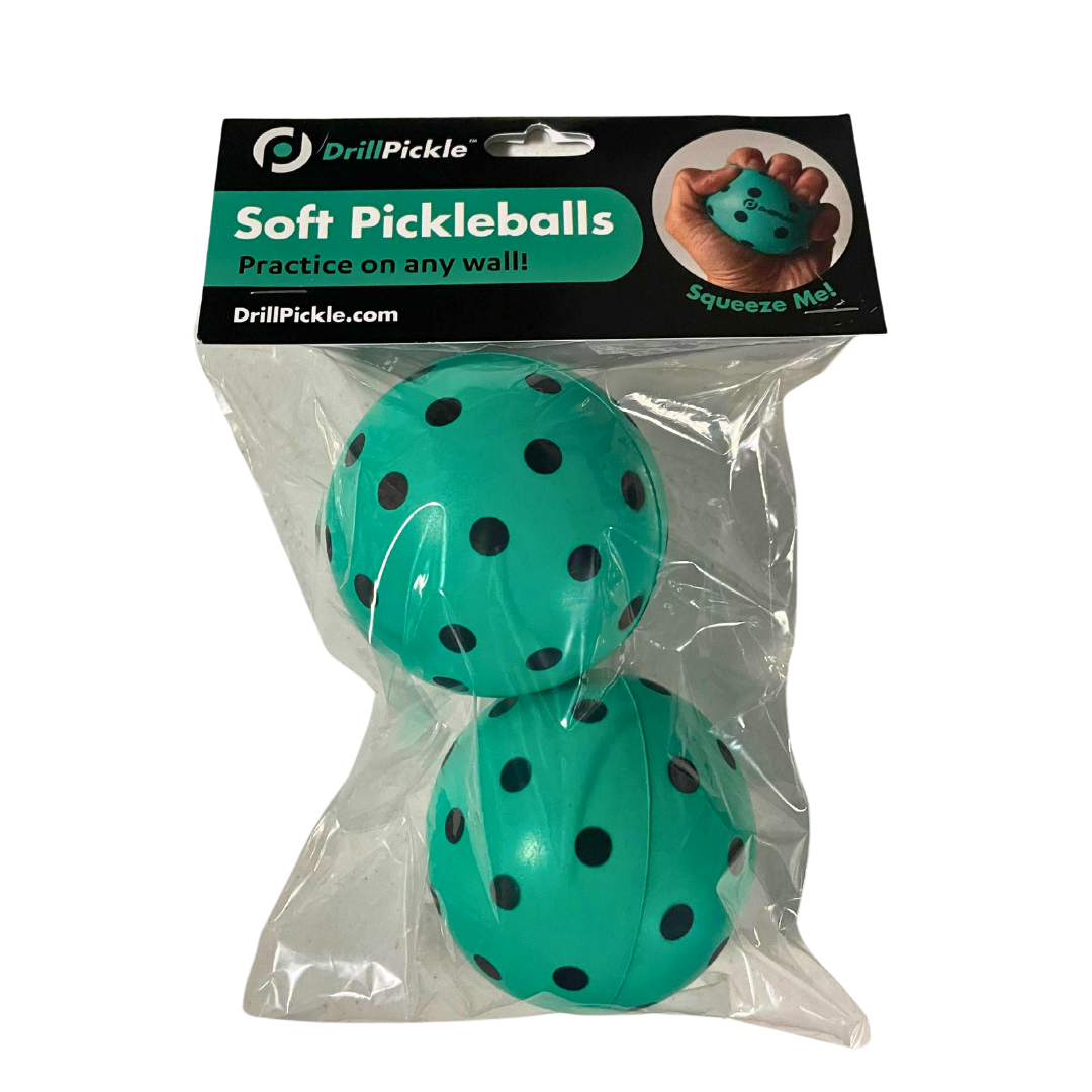 DrillPickle Soft and Quiet Practice Pickleballs - 2 Pack