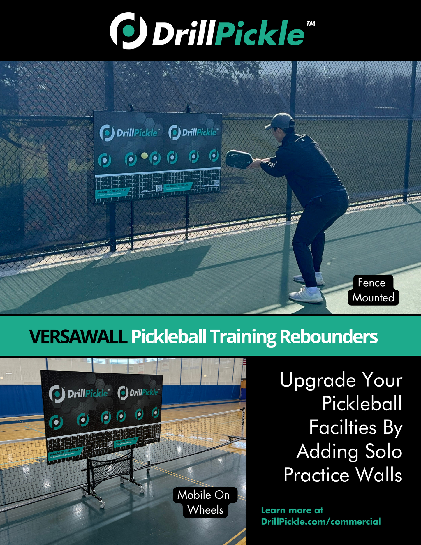 Commercial VersaWall Pickleball Rebounder