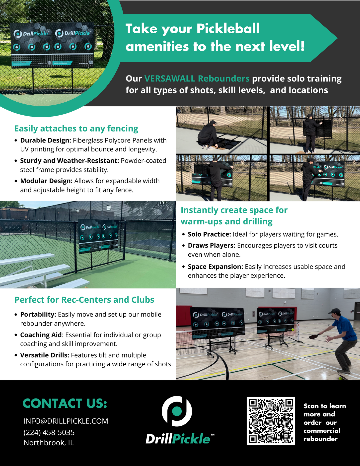 Commercial VersaWall Pickleball Rebounder