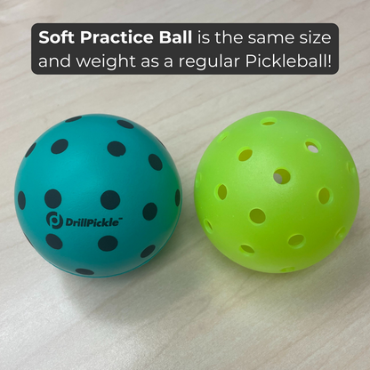 DrillPickle Soft and Quiet Practice Pickleballs - 2 Pack