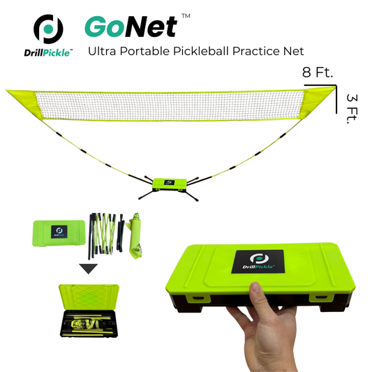 GoNet - Ultra Portable Mini Pickleball Practice Net